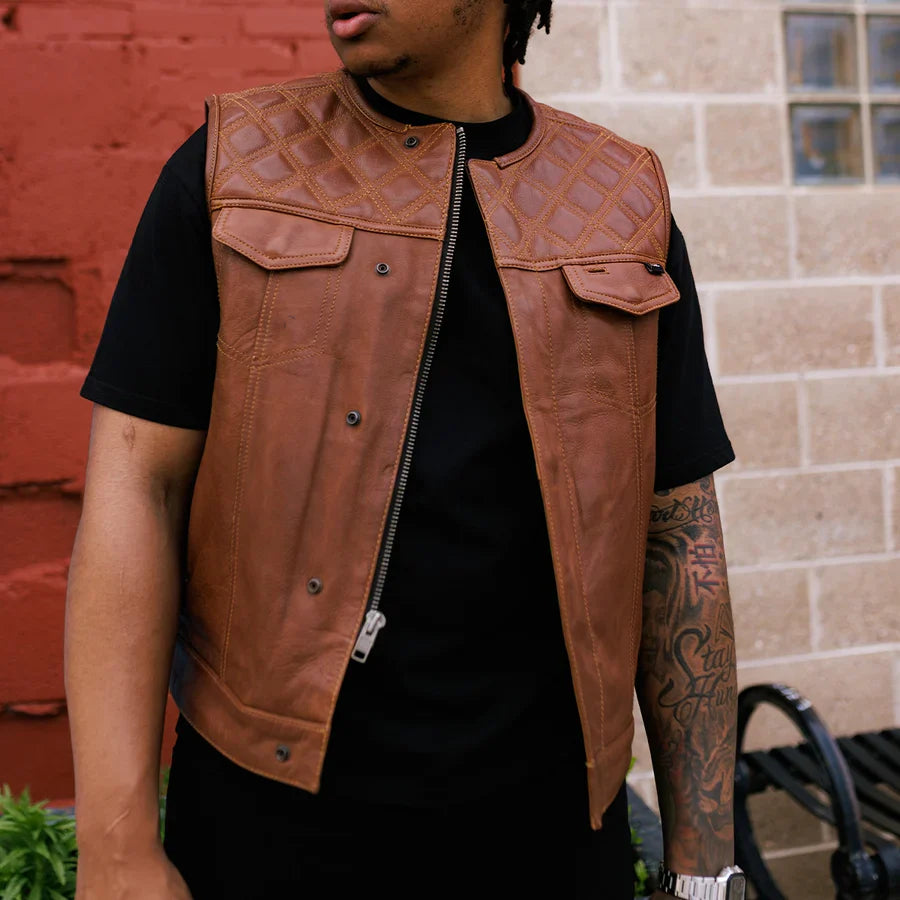 Rugged Ridge Men’s Premium Leather Riding Vest (Signature Collection)