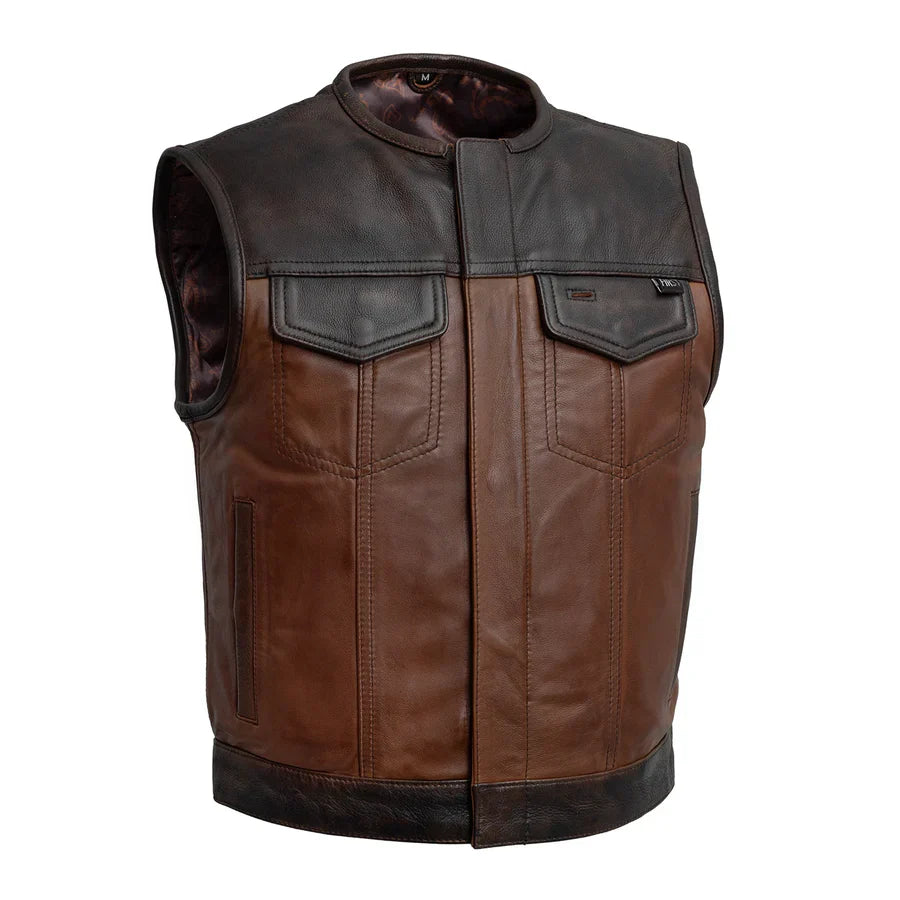 Drift Pulse Rider Men's Motorcycle Leather Vest