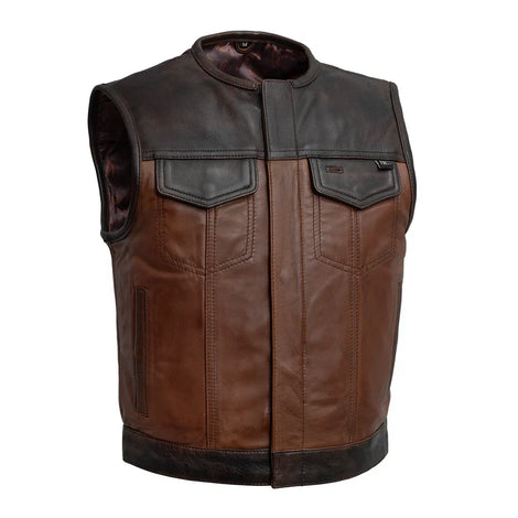 Drift Pulse Rider Men's Motorcycle Leather Vest
