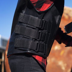 Onyx Dominator Men's Leather Motorcycle Vest