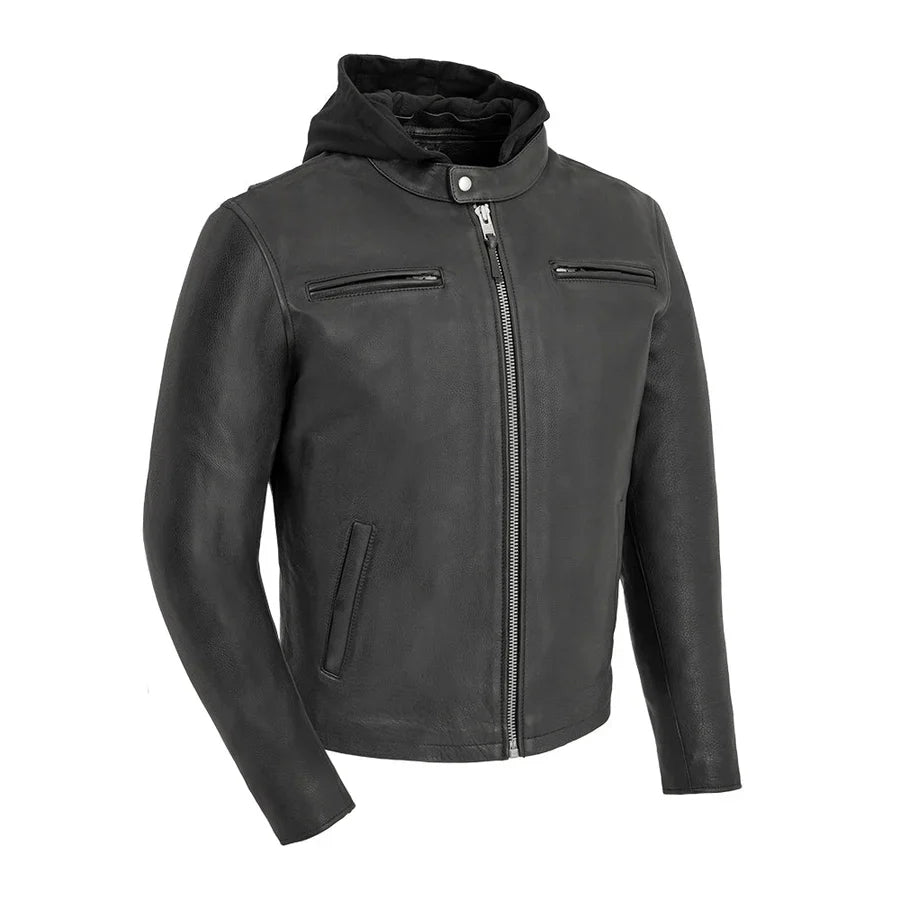 Iron Borough Men's Motorcycle Leather Jacket
