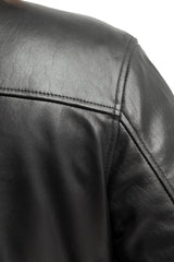 Ivory Impact Womens Fashion Leather Bomber Jacket