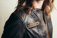 Mystic Chrome Women's Motorcycle Leather Jacket