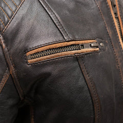 Mystic Chrome Women's Motorcycle Leather Jacket