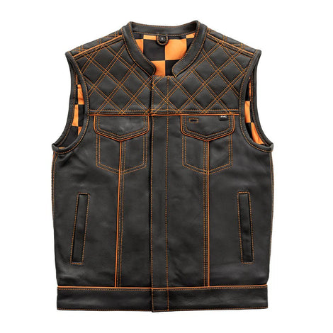Midnight Renegade Men's Motorcycle Leather Vest