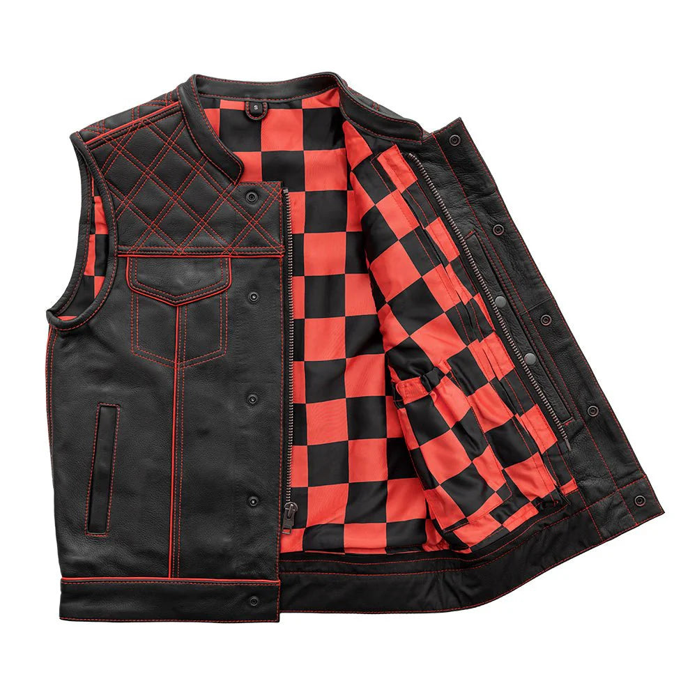 Iron Titan Men's Motorcycle Leather Vest