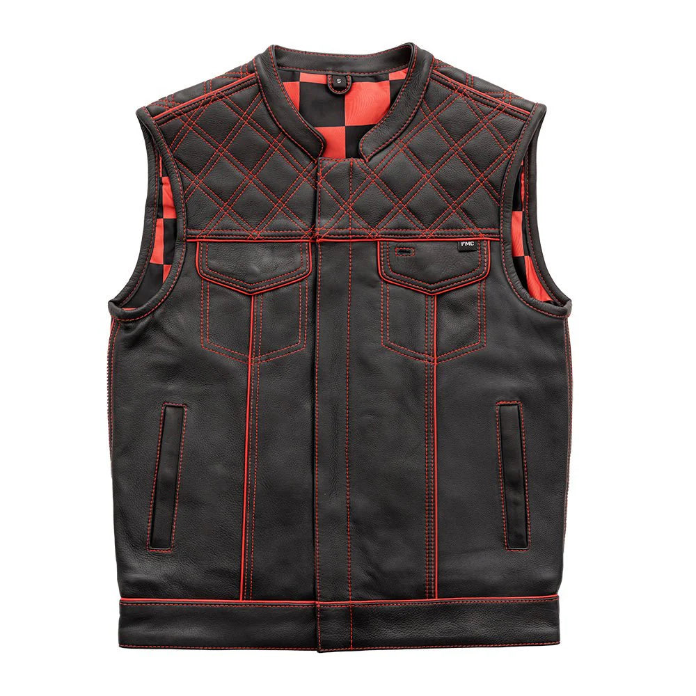 Iron Titan Men's Motorcycle Leather Vest