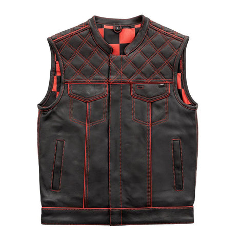 Iron Titan Men's Motorcycle Leather Vest