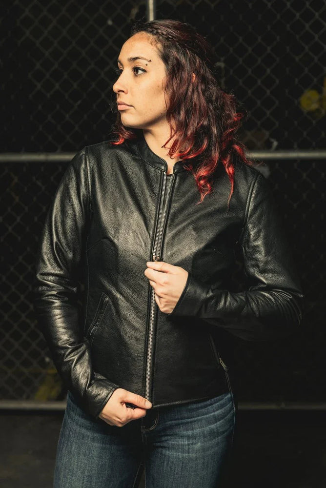 Heatline Hero Women's Motorcycle Leather Jacket