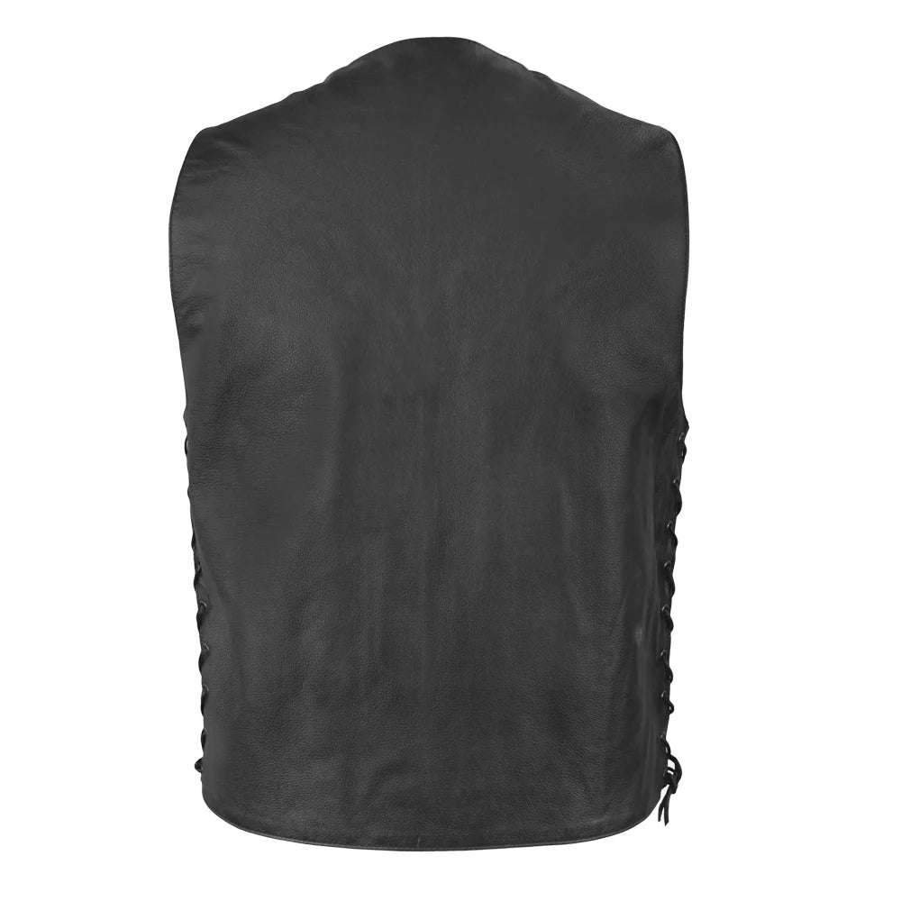 Brooklyn Rebel Men's Motorcycle Leather Vest