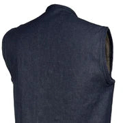 Haywood Men's Motorcycle Denim Vest - Blue