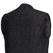 Haywood Men's Motorcycle Denim Vest - Black