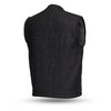 Haywood Men's Motorcycle Denim Vest - Black