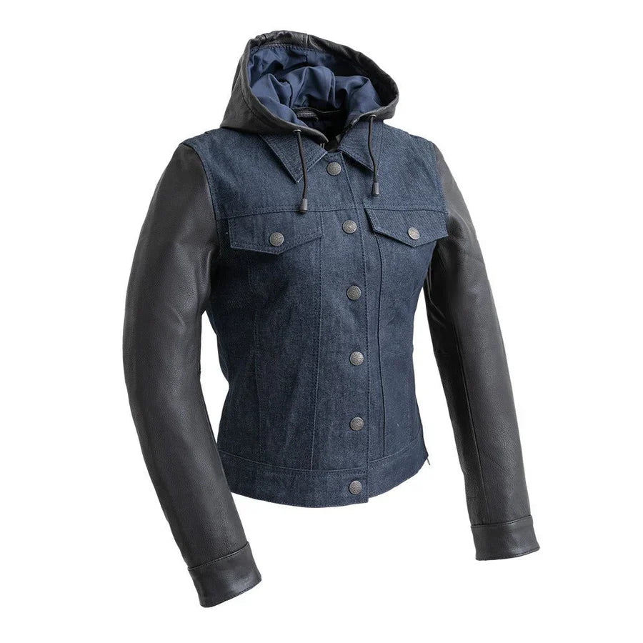 Obsidian Ride Motorcycle Denim/Leather Jacket