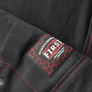Hunt Club Motorcycle Leather Canvas Vest Black/Red