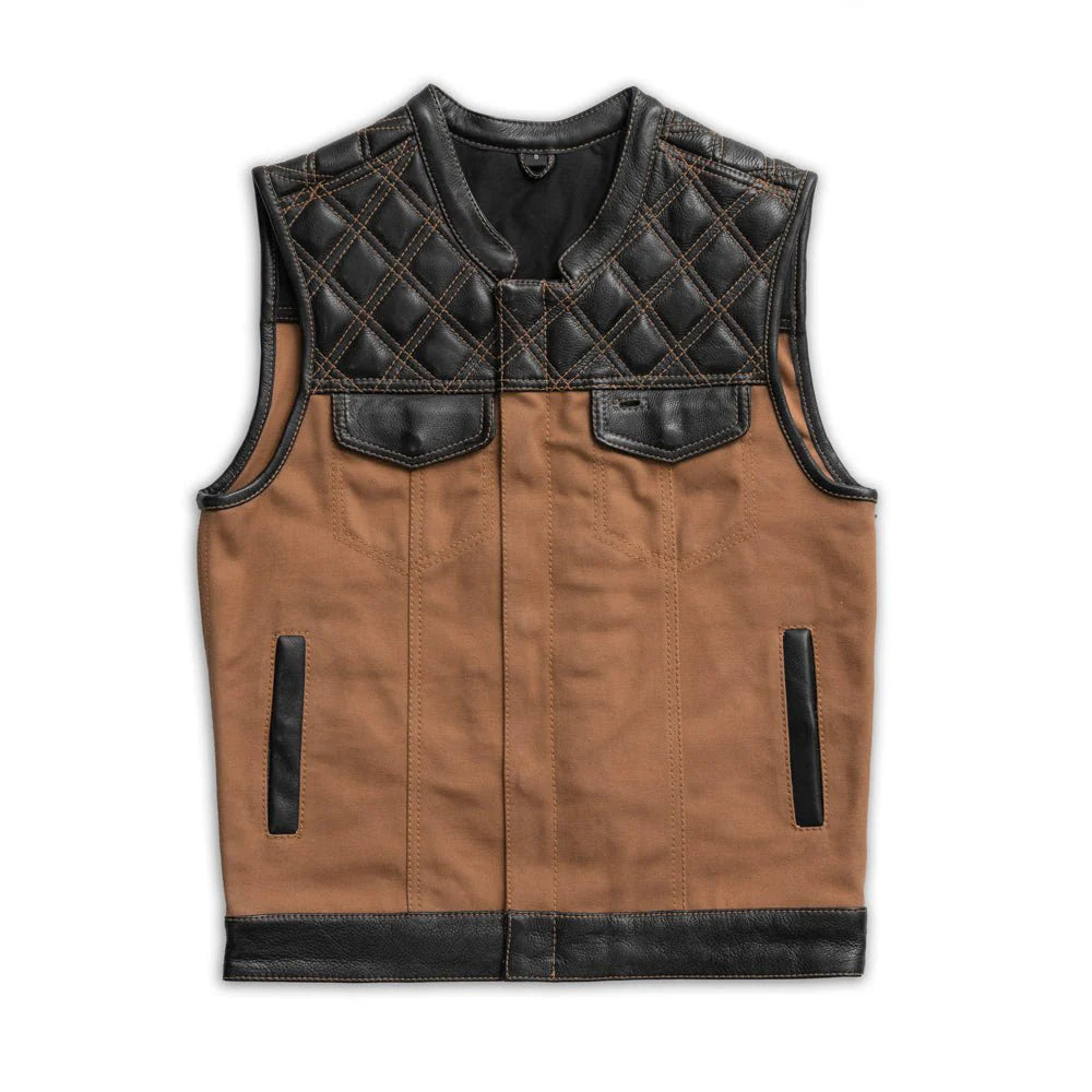 Hudson Rogue Men's Motorcycle Leather Vest