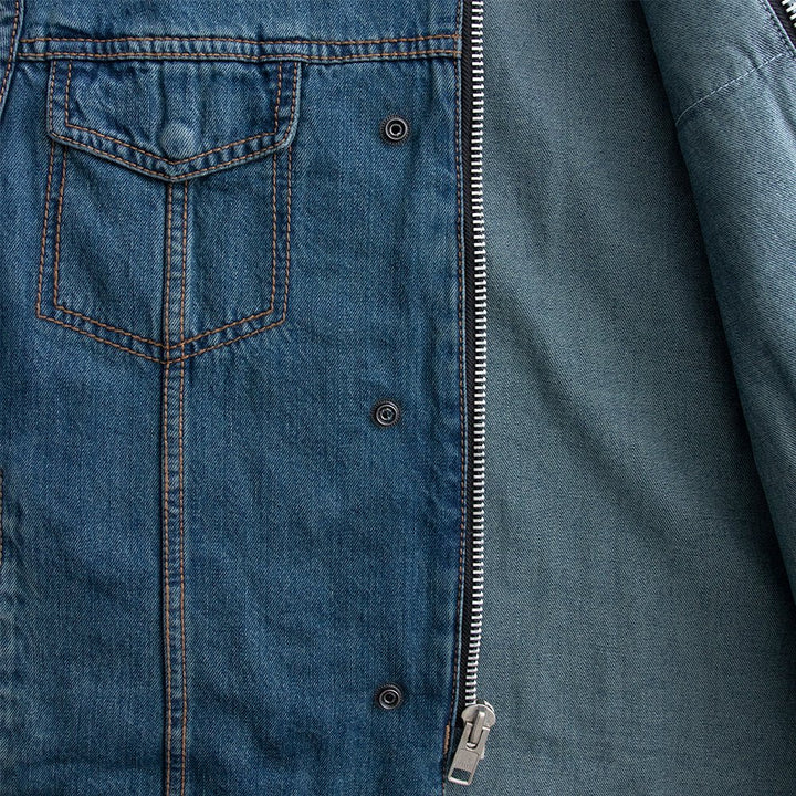 Midnight Rider Men's Denim Motorcycle Vest