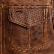 Lowside Men's Perforated Motorcycle Leather Vest