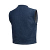 Lowside Men's Motorcycle Denim Vest (Blue)