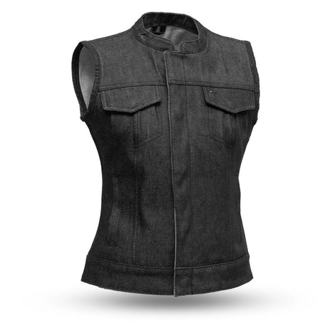 Shadow Rider Women's Motorcycle Denim Vest
