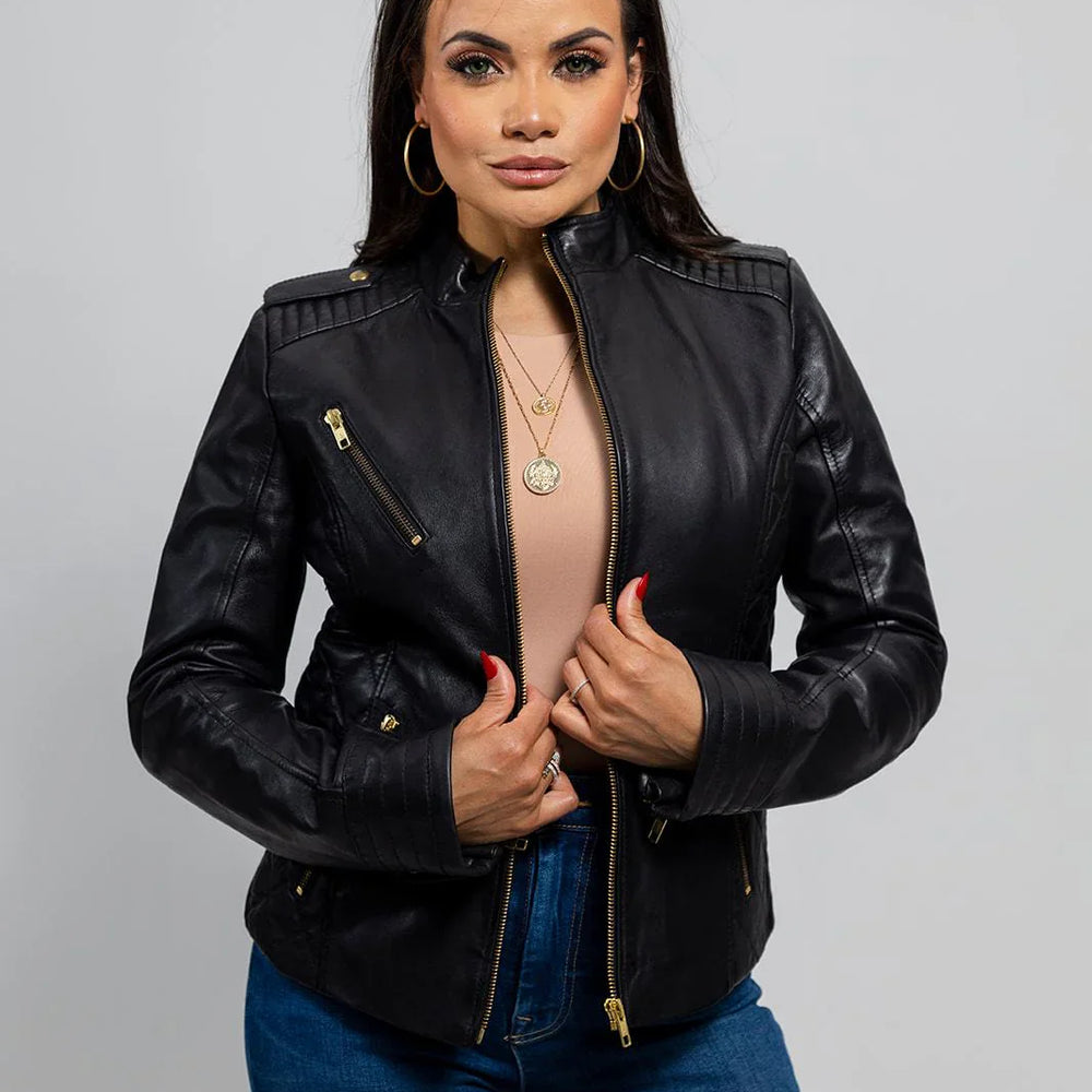 ModMist Womens Fashion Leather Jacket