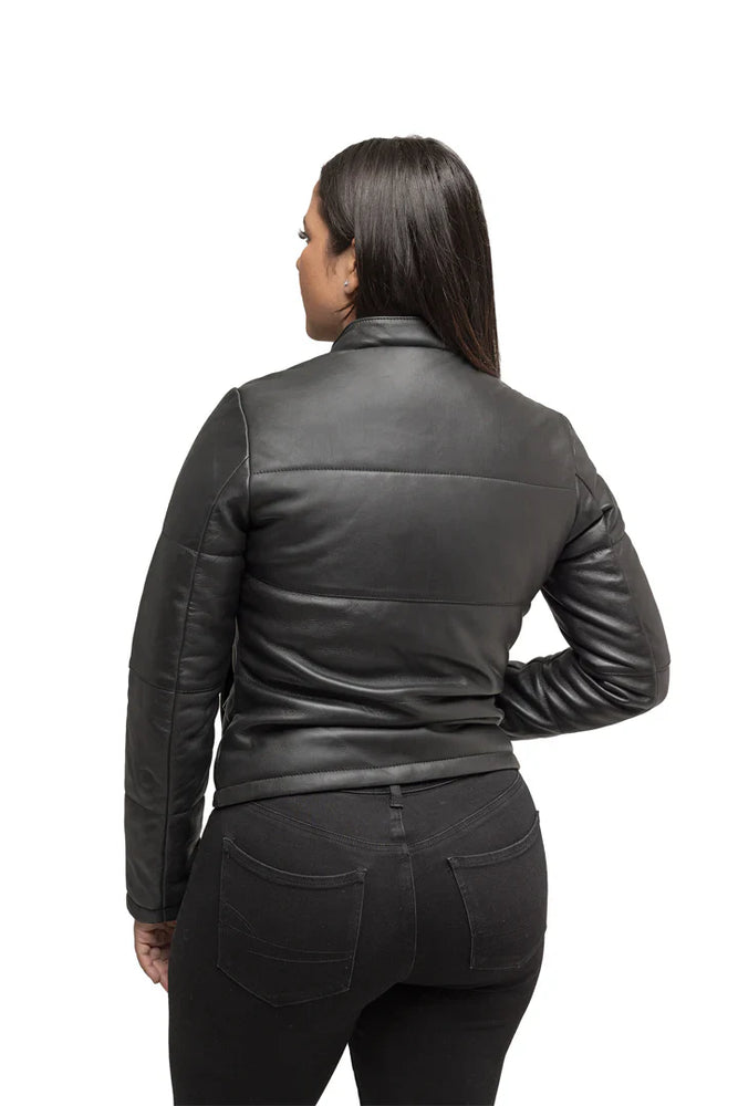 SleekSpire Womens Fashion Leather Jacket