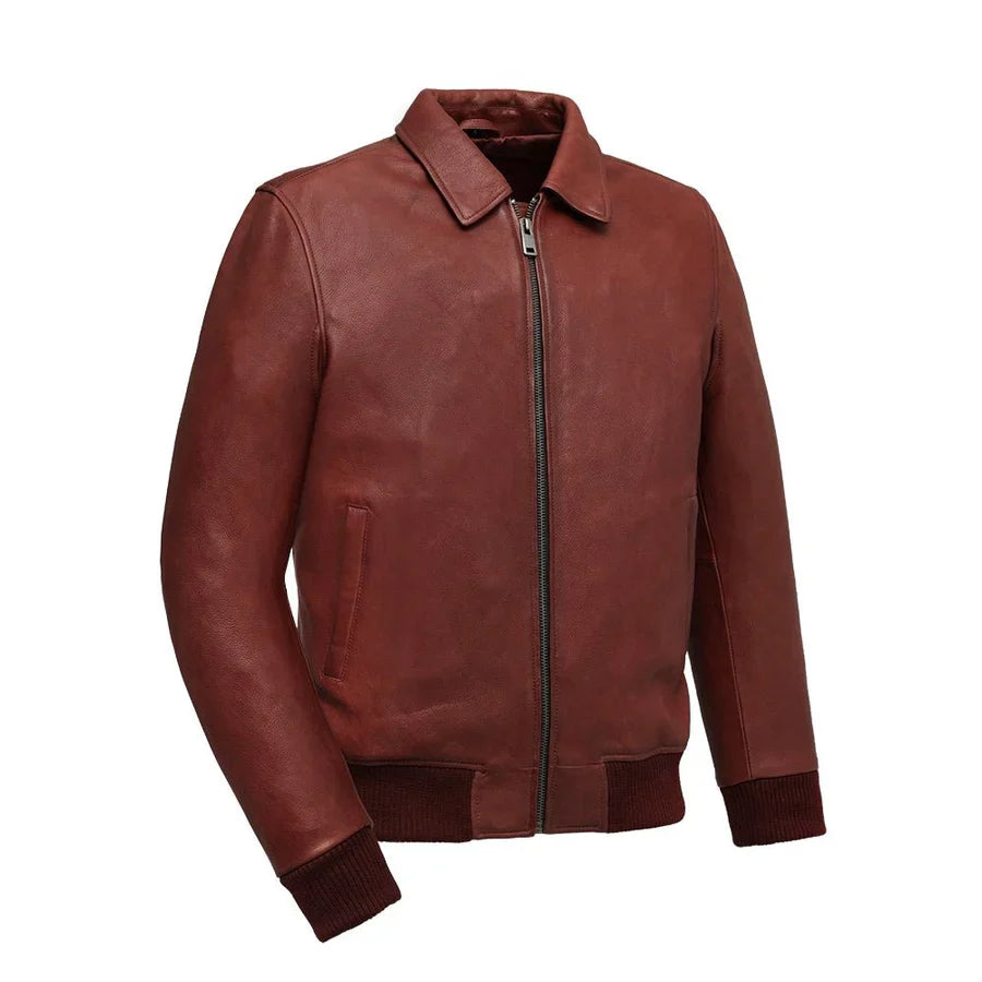 MotoRogue Bomber Men's Leather Jacket