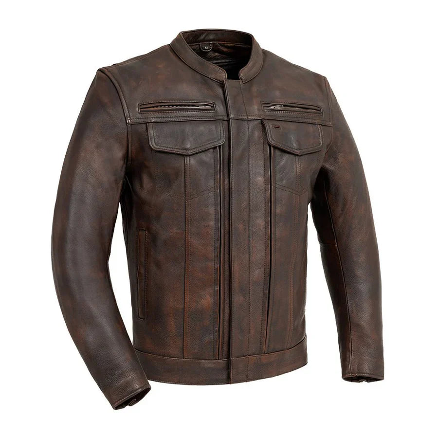 City Surge Men's Motorcycle Leather Jacket