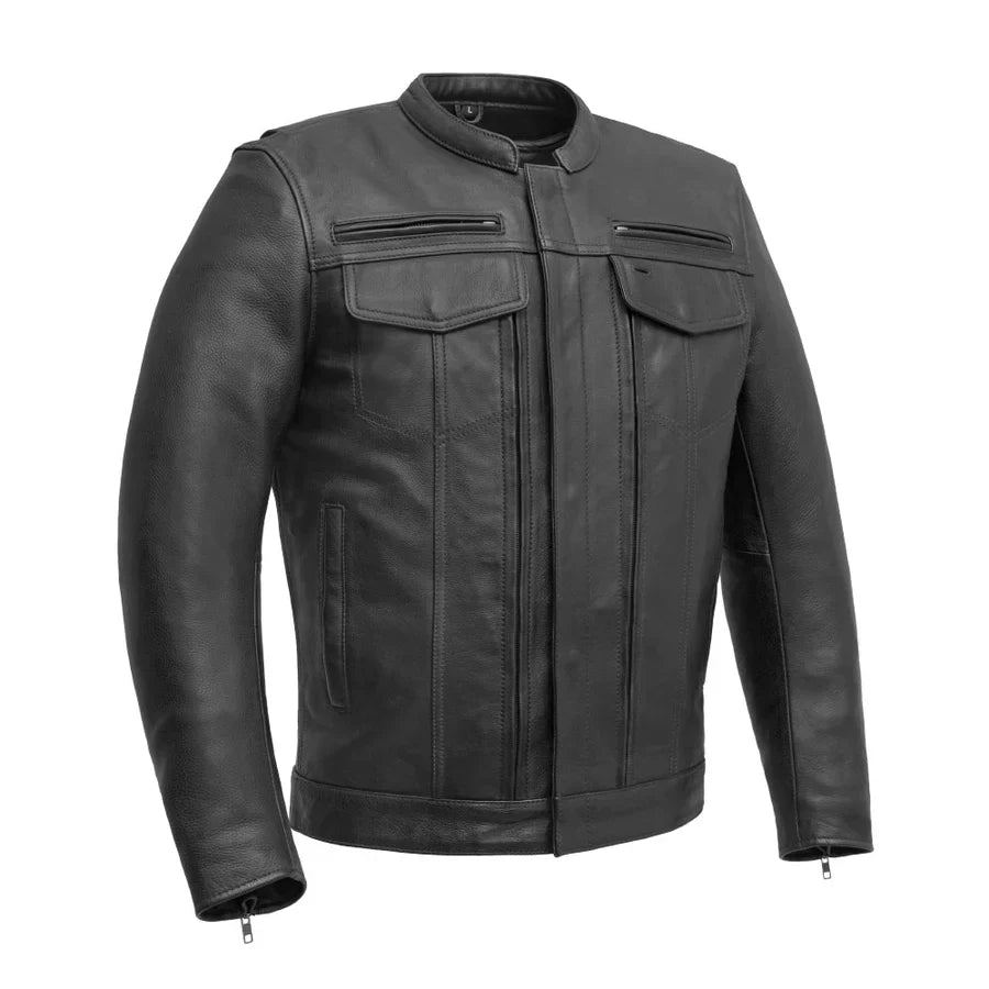 City Surge Men's Motorcycle Leather Jacket