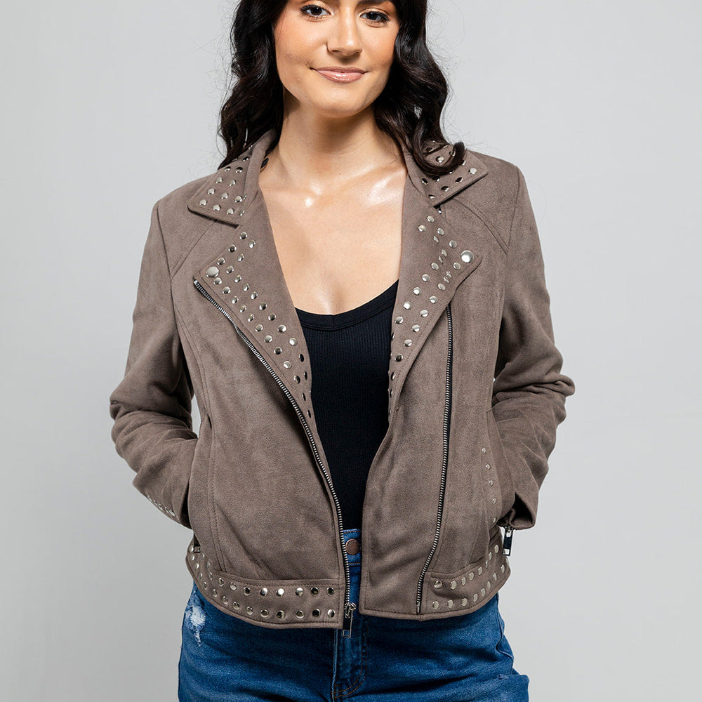 EarthTone Women's Vegan Faux Leather Jacket