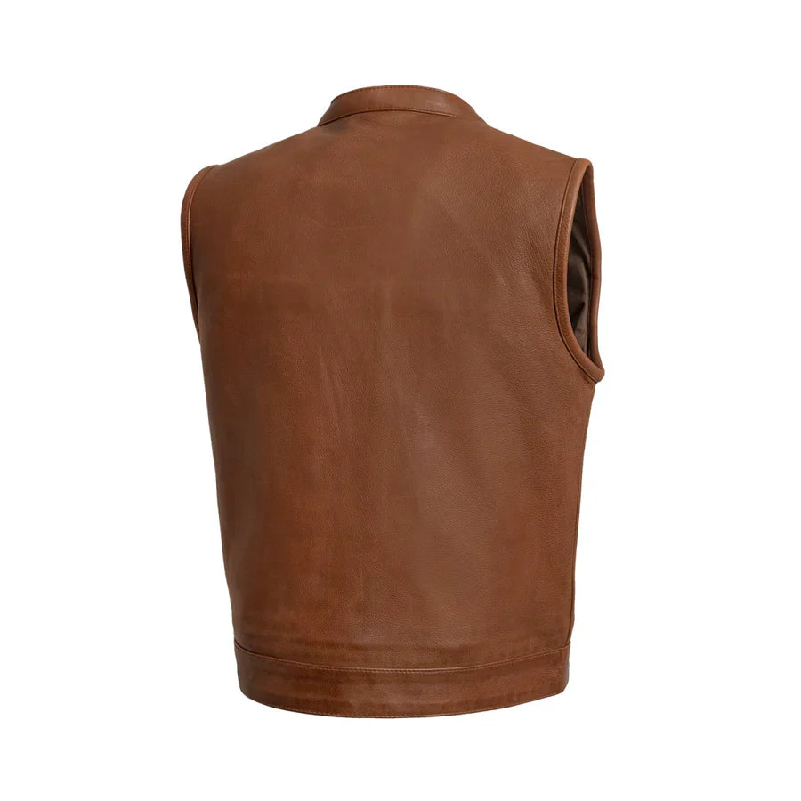 Sharp Shooter Men's Motorcycle Genuine Leather Vest