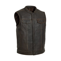Sharp Shooter Men's Motorcycle Genuine Leather Vest