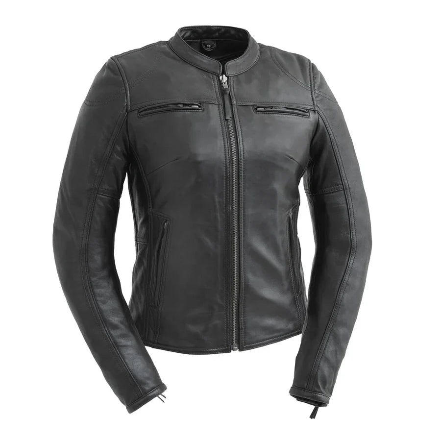 Noir Legacy Womens Motorcycle Leather Jacket