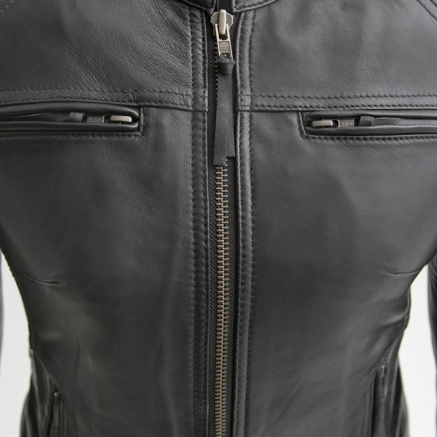 Noir Legacy Womens Motorcycle Leather Jacket