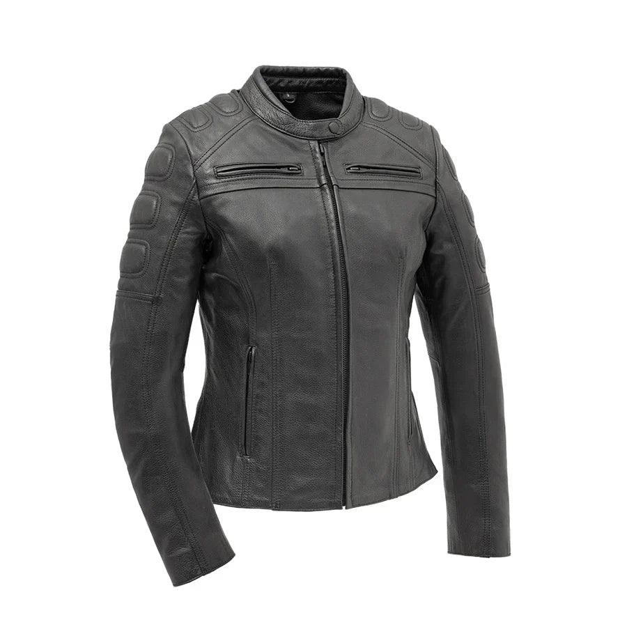 Chain Reaction Women's Motorcycle Leather Jacket