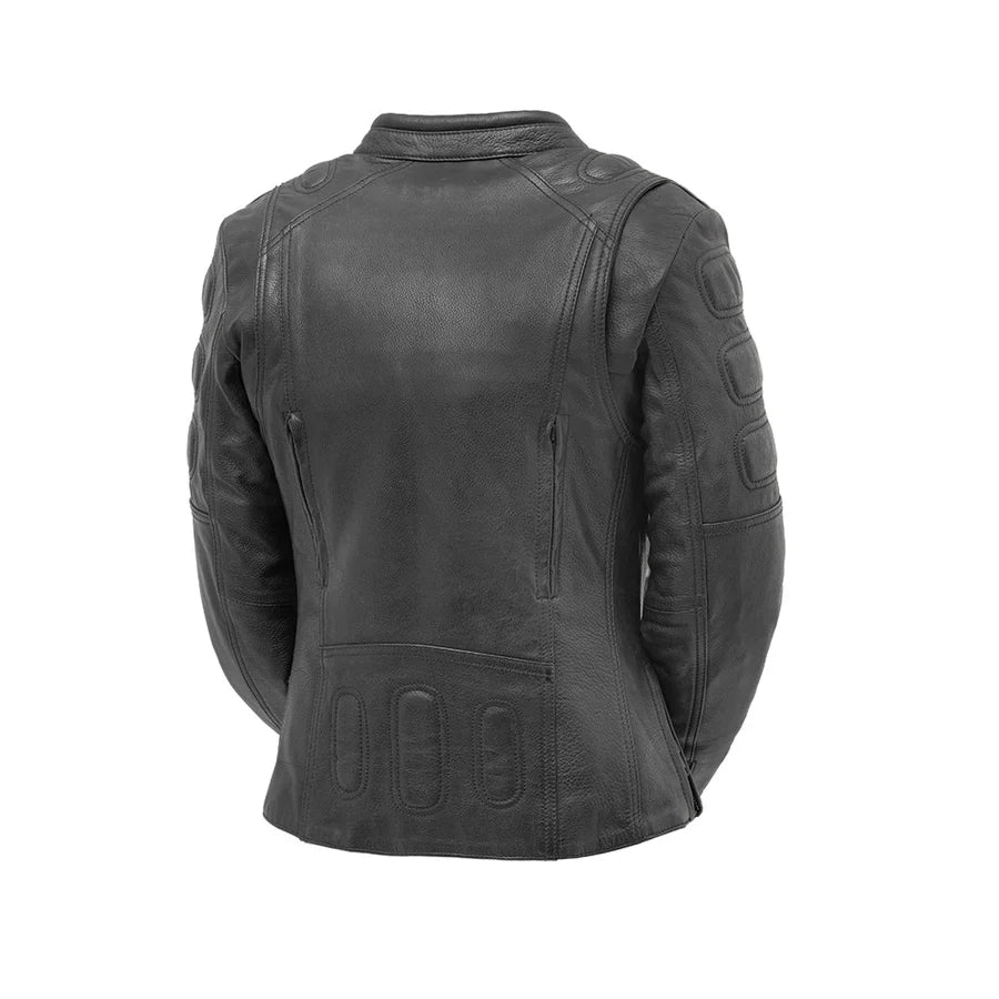 Chain Reaction Women's Motorcycle Leather Jacket