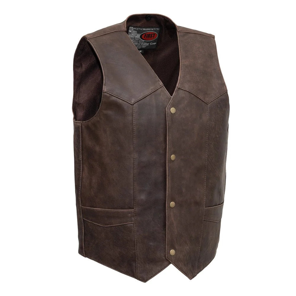 Broadway Rebel Men's Motorcycle Leather Vest