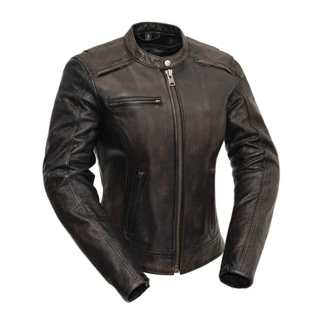 Eclipse Curve Womens Motorcycle Leather Jacket