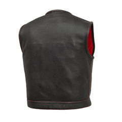 Hudson Rebel Men's Perforated Motorcycle Leather Vest