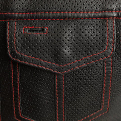 Hudson Rebel Men's Perforated Motorcycle Leather Vest