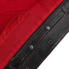 Hudson Rebel Men's Perforated Motorcycle Leather Vest