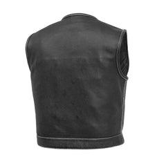 Hudson Rebel Men's Perforated Motorcycle Leather Vest