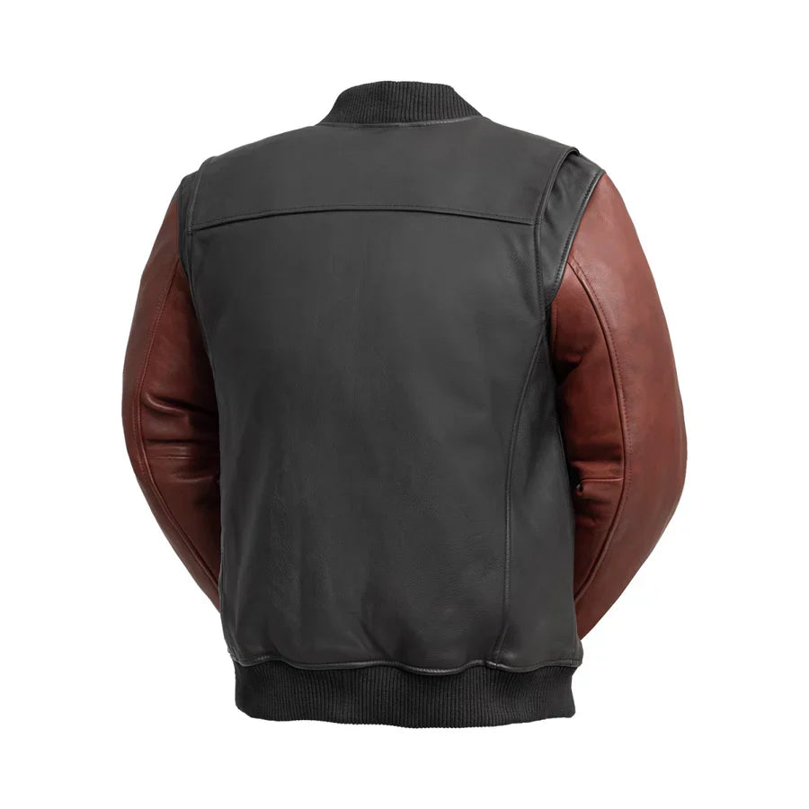 Steel Storm Men’s Genuine Leather Motorcycle Jacket