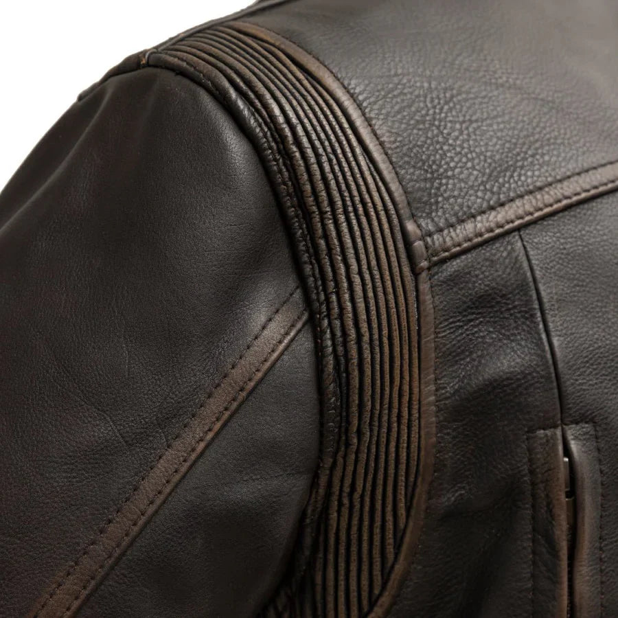 Throttle & Thread Men's Motorcycle Leather Jacket