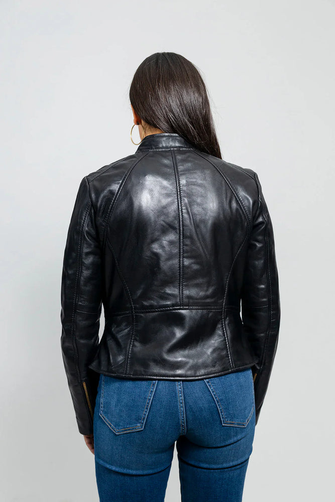 Wildfire Wrap Womens Fashion Leather Jacket