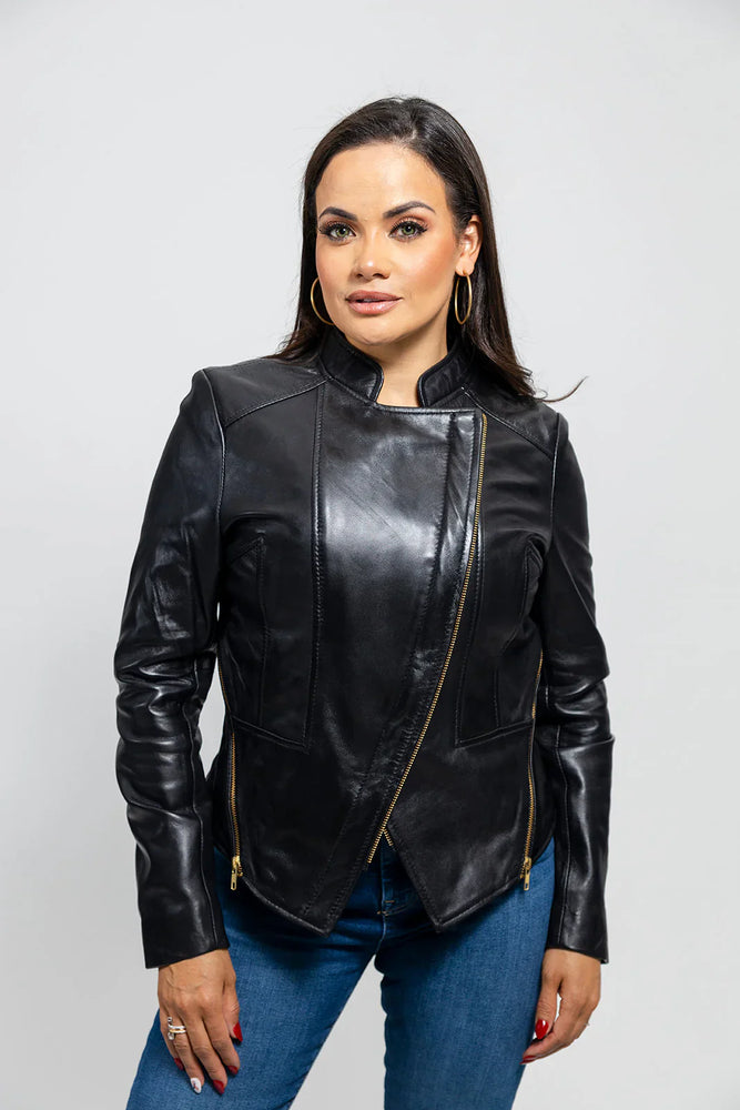 Wildfire Wrap Womens Fashion Leather Jacket
