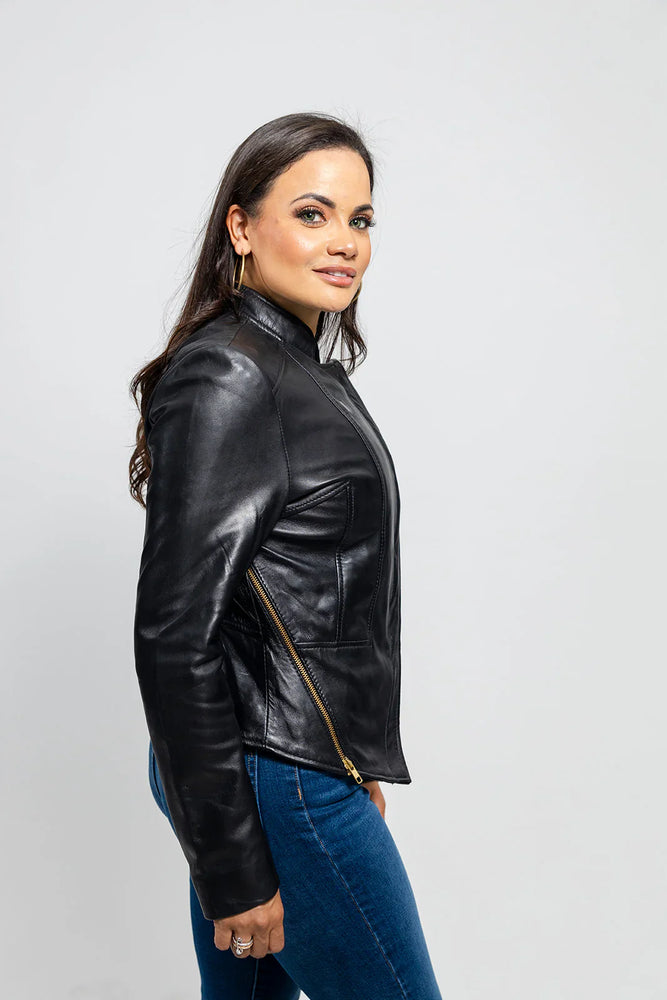 Wildfire Wrap Womens Fashion Leather Jacket